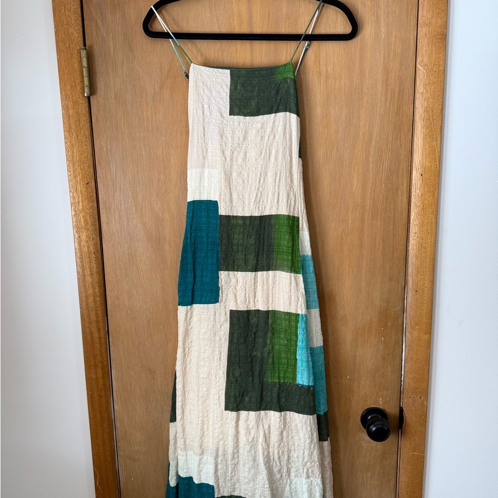 Banana Republic Teal and Cream Dress